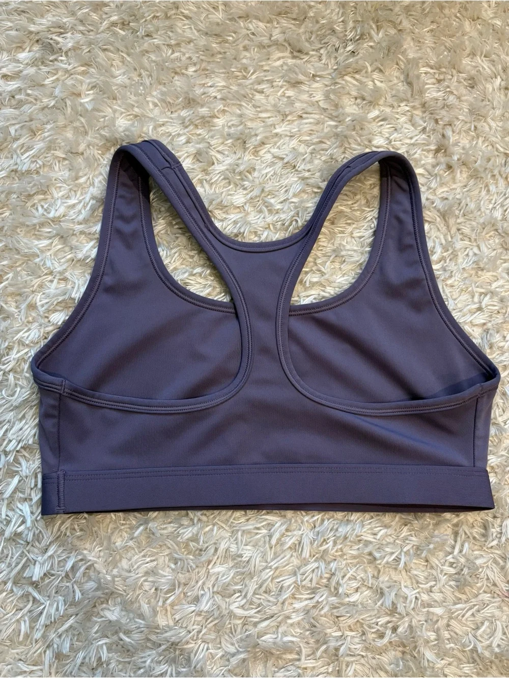Nike Light Plum Dark Lavender Racerback Sports Bra Medium Support Non Padded